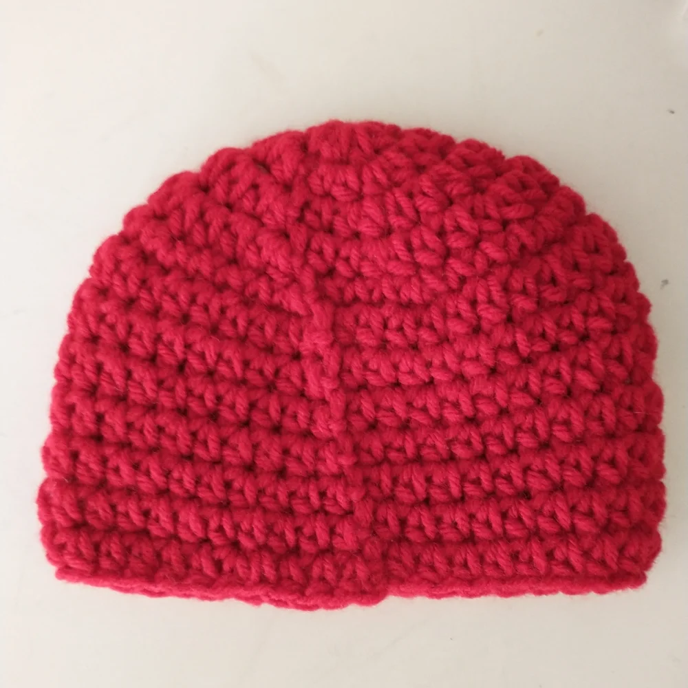 Handmade Newborn Baby‎ Crochet Red Hat Beanie Cap Christmas